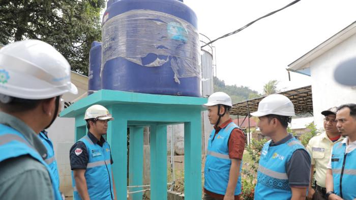 instalasi air bersih yang terletak di area Gudang