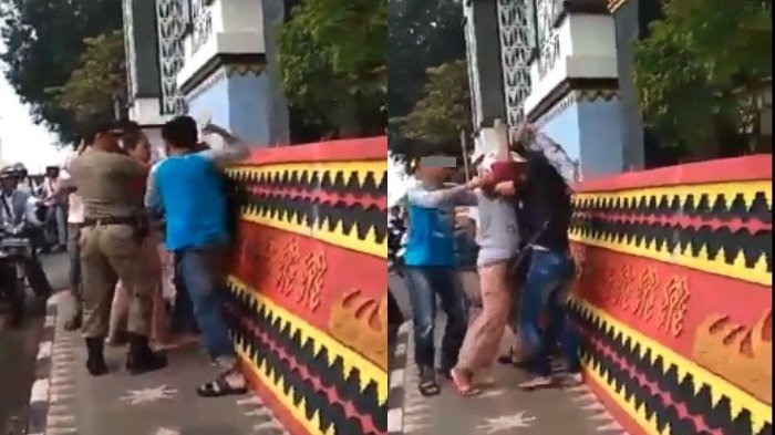 Istri Hajar Pelakor di Samping Pos Polisi, Suami Bela Selingkuhan dan Pukuli Bini, Ini Videonya