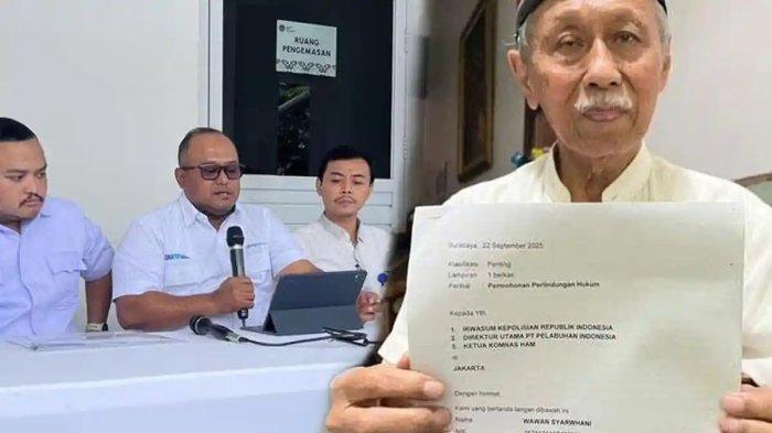 DAPUR MBG - PT Pelindo Regional III bersama Polsek Krembangan dalam konferensi pers terkait sengketa rumah Wawan Syarwhani (80), pada Senin (26/1/2026). Wawan mengaku rumahnya dibongkar dan diubah menjadi dapur MBG secara sepihak. (KOMPAS.com/AZWA SAFRINA)