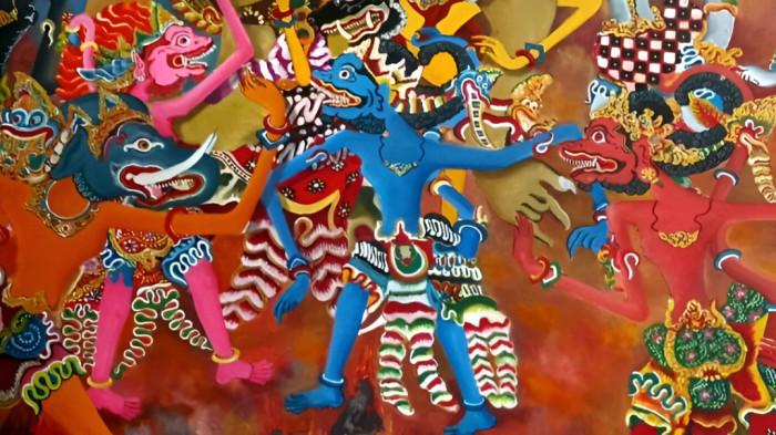 TOKOH PEWAYANGAN- Ilustrasi gambar atau lukisan tokoh pewayangan dalam kisah kesenian wayang.