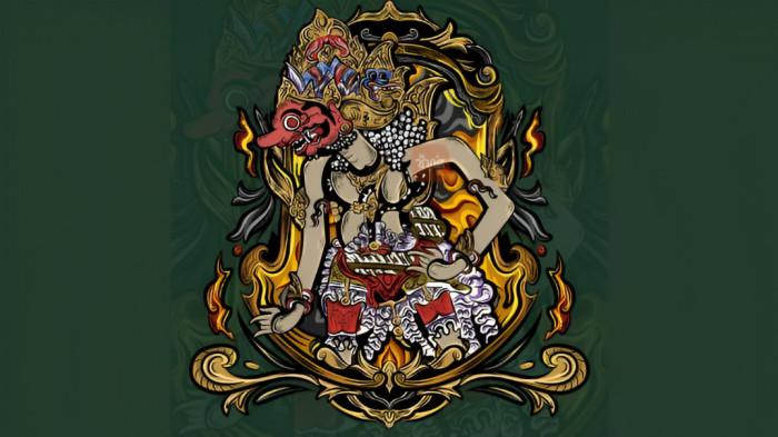 WAYANG- Ilustrasi gambar wayang Kumbakarna.
