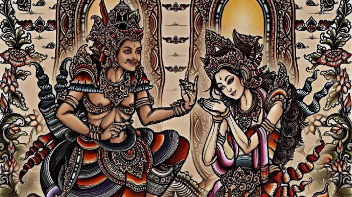 LUKISAN- Ilustrasi sebuah lukisan yang menampilkan tokoh dalam kisah budaya Jawa.