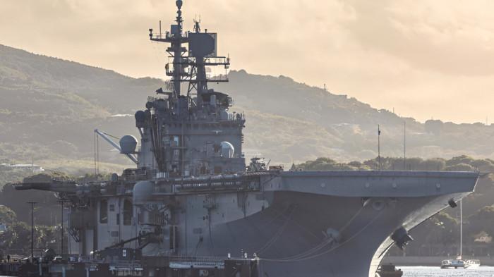 KAPAL PERANG - Satu diantara kapal perang milik Amerika Serikat (AS) yang masih bertugas hingga saat ini di laut Indo Pacifik.