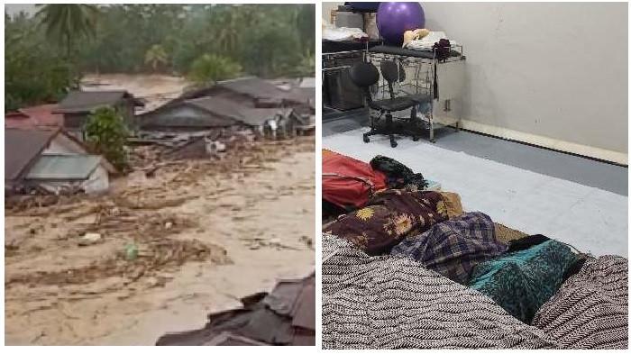JASAD - Enam jasad disimpan di Puskemas Batangtoru, Tapsel, Rabu (26/11/2025). Keenam jasad ini merupakan korban banjir bandang di tiga desa, Huta Godang, Garoga dan Aek Ngadol.