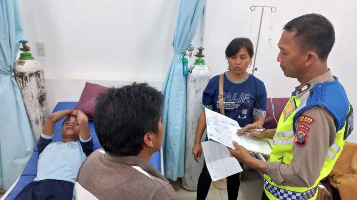 Reaksi Cepat Personel Unit Gakkum Polres Simalungun Tangani Kecelakaan Angkutan, 6 Pelajar Luka-luka