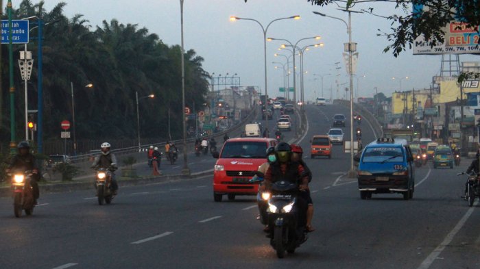 Petang Ini Arus Lalu Lintas Simpang Amplas Lancar