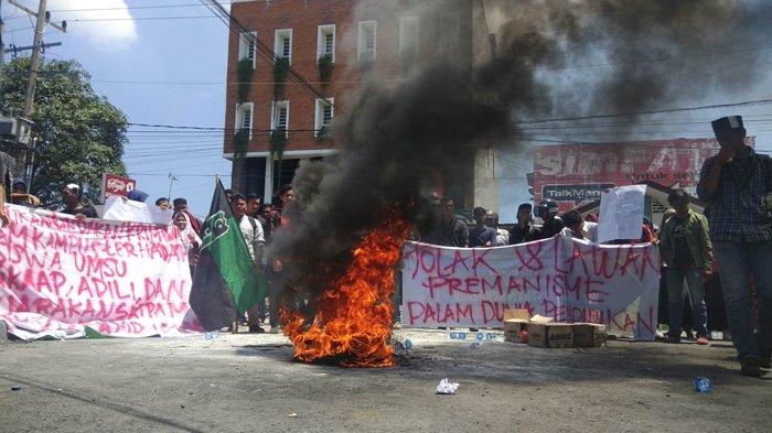 Himpunan Mahasiswa Islam Geruduk Kampus UMSU, Protes Soal Arogansi Petugas Keamanan