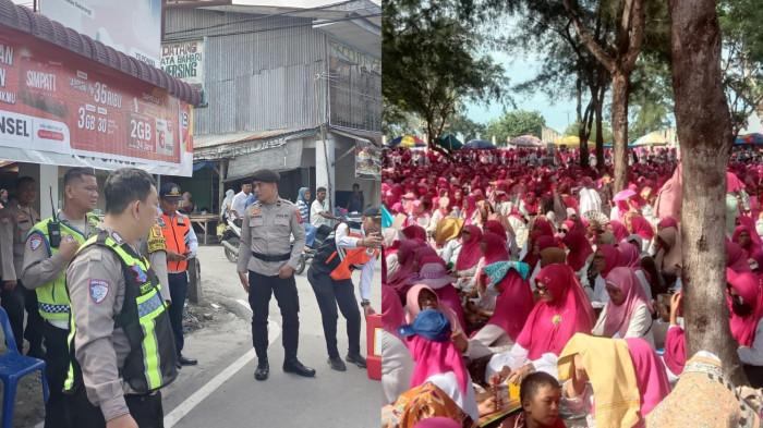 Tabligh Akbar di Pantai Cermin, Polres Sergai Kawal Kedamaian di Tengah Lautan Jamaah