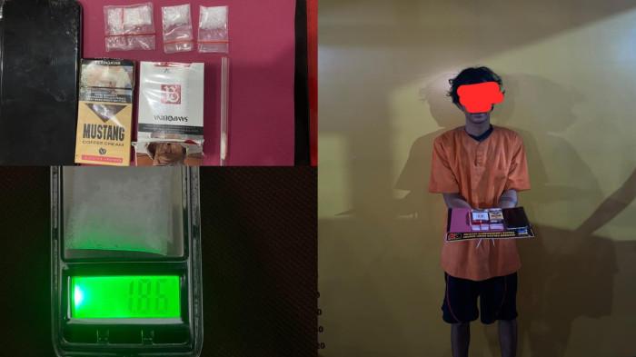 Polsek Kampung Rakyat Bekuk Pengedar Sabu di Teluk Panji, 1,86 Gram Barang Bukti Diamankan