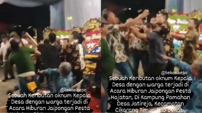 Diduga Baru Minum Miras, Oknum Kades Gebuki Warga di Acara Jaipongan