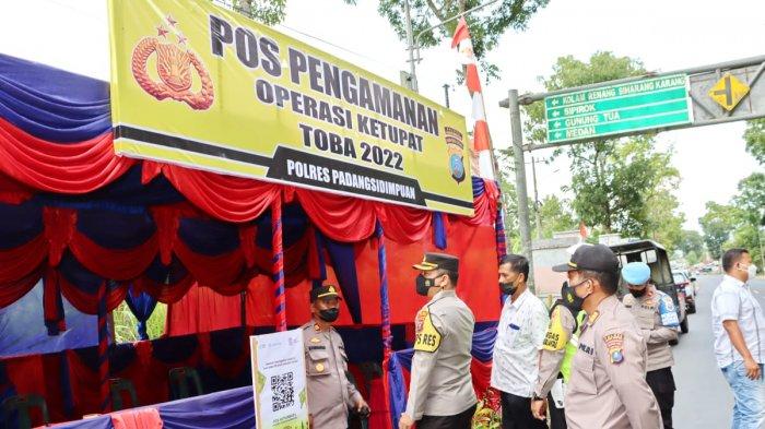 Kapolres Padangsidimpuan Cek Pos Pengamanan Operasi Ketupat Toba 2022