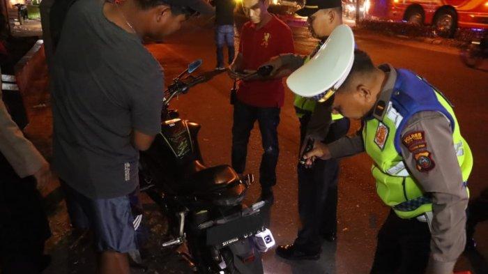 Polres Tebingtinggi Jaring 9 Kendaraan Pengguna Knalpot Brong