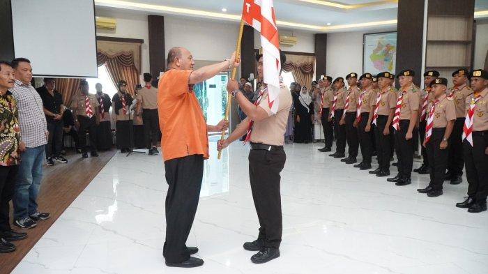Syah Afandin Lepas Peserta Raimuna Nasional Utusan Kwarcab Pramuka Langkat