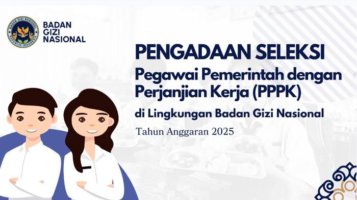 Jumlah alokasi kebutuhan PPPK Badan Gizi Nasional (BGN) Tahun 2025 dengan sebanyak 32.000 formasi yang terdiri dari 31.250 formasi khusus dan 750 formasi umum. Pendaftaran dibuka mulai 5-10 Desember 2025. (tangkapan layar bgn.go.id)