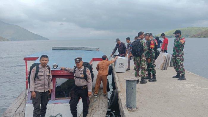 Pendistribusian Logistik Pemilu di Samosir Lalui Medan Berat, Polres Kawal di Danau dan Pebukitan