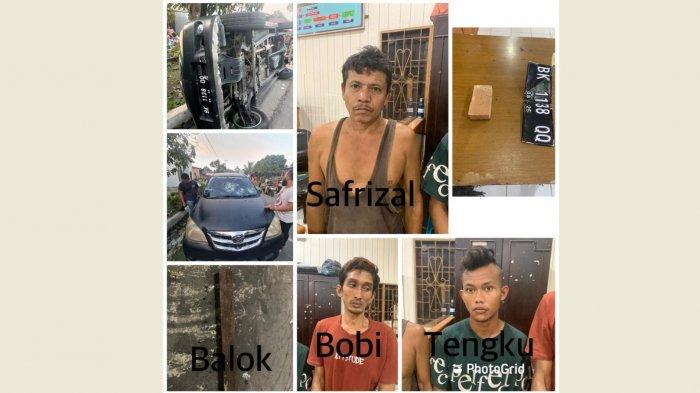 Tiga Pelaku yang Gebukan Polisi Pakai Balok dan Gulingkan Mobil Ditangkap, Segera Diproses Hukum