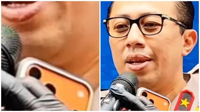 MIRIP IPHONE 17 PRO MAX -Handphone Kepala Biro Multimedia Divisi Humas Polri Brigjen Ade Ary Syam Indradi disorot netizen pada Kamis (2/10/2025).