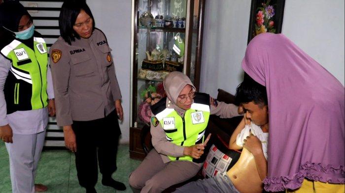 Polres Tebingtinggi Kunjungi Korban Begal di Desa Binjai