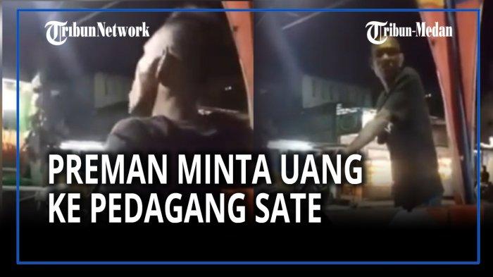 VIRAL di Medsos Pemalakan Tukang Sate, Pelaku Kini Diamankan Personel Polsek Sunggal
