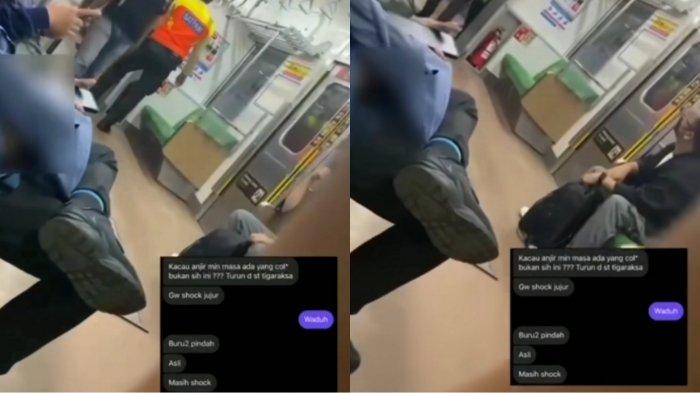 Duh, Bikin Malu, Seorang Pria Mainkan 'Lato-latonya' di Keramaian Kereta Rel Listrik