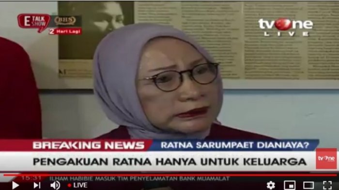 BREAKING NEWS: Ratna Sarumpaet Mengaku Rekayasa Cerita Penganiayaan, Ini Motifnya