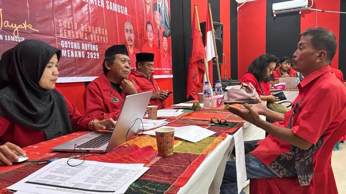 roses penjaringan calon pengurus PAC PDI Perjuangan di Kabupaten Samosir.