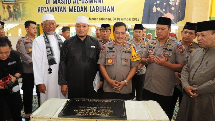 Kapolda Sumut Bangun Serambi Masjid Al Osmani dan Berikan Tali Asih, Minta Jamaah Jaga Toleransi