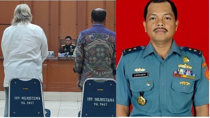 JALANI SIDANG -  Laksamana Muda (Purn) TNI Leonardi menjalani sidang perdana agenda dakwaan di Pengadilan Militer II-08 Jakarta, Selasa (31/3/2026). 