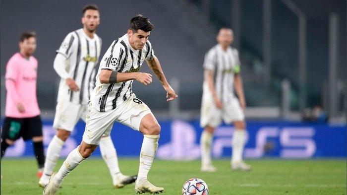 MAIN DI JUVENTUS:  Alvaro Morata saat berseragam Juventus 