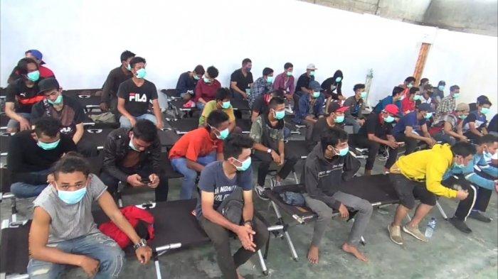 124 TKI Ilegal Kedapatan Sedang Berjalan Menuju Pantai, Diamankan Petugas Lanal Tanjungbalai Asahan