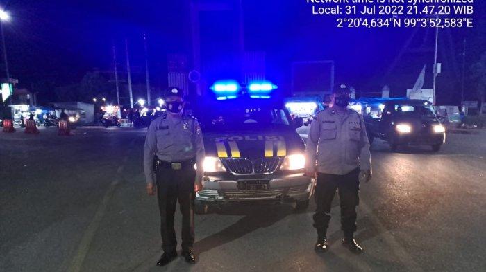 Blue Light Patrol Polres Toba Cegah Kriminalitas di Malam Hari