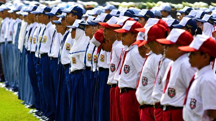 UPACARA HARKITNAS- Ilustrasi para siswa SD, SMP dan SMA saat mengikuti upacara Hari Kebangkitan Nasional 2026.