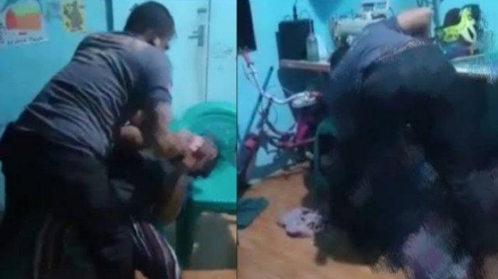 VIRAL Sekuriti Aniaya Istrinya yang Baru Pulang Berjualan, Aksinya Direkam Sang Anak yang Histeris