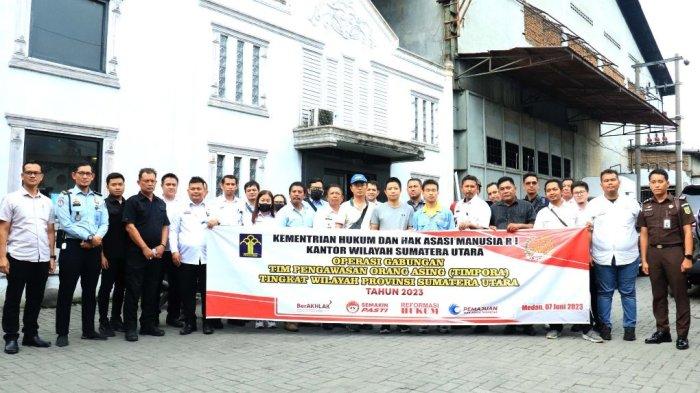 Perkuat Fungsi Pengawasan Keimigrasian, Kemenkumham Sumut dan Tim Pora Gelar Operasi Gabungan Darat