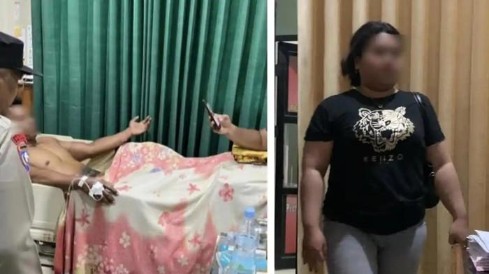BAKAR MANTAN PACAR - Seorang pria instruktur gym di Bengkulu menjalani perawatan medis setelah dibakar mantan pacarnya, berinisial SG (kanan) yang tak terima diputuskan, Rabu (25/3/2026).