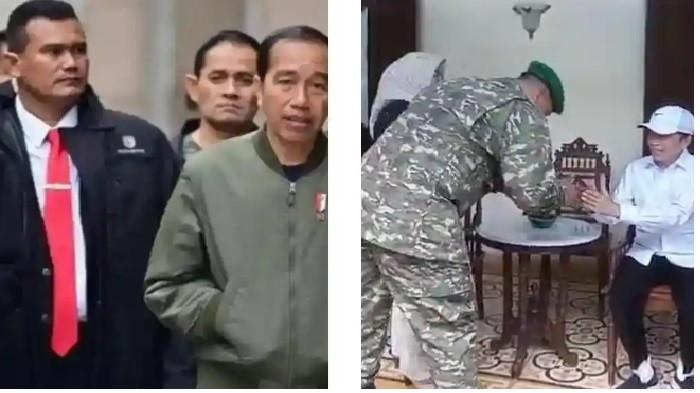 PAMIT KE JOKOWI- Anggota Pasukan Pengamanan Presiden (Paspampres) Mayor Inf Windra Sanur pamit kepada Jokowi. Mayor Windra resmi menjabat sebagai Kasdim 0510/Tigaraksa, Kabupaten Tangerang.
