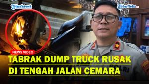 Kebut-kebutan-di-Jalanan-Pengendara-Sepeda-Motor-Tabrak-Dump-Truck-Rusak-di-Tengah-Jalan-Cemara.jpg