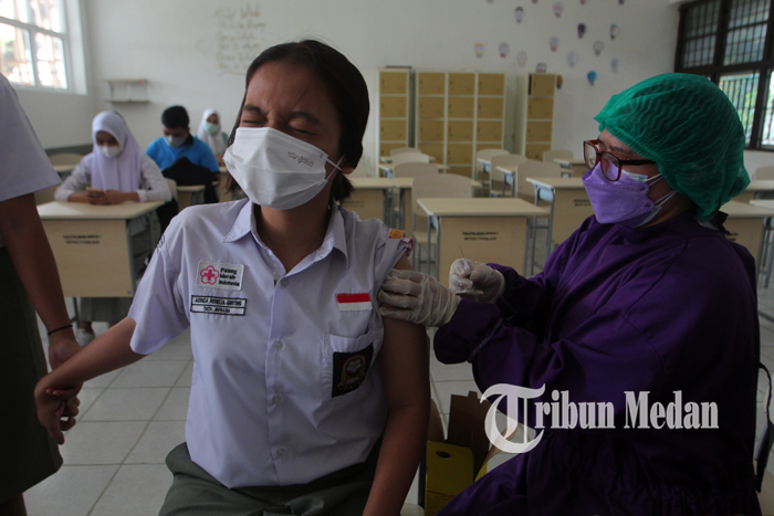 Berita Foto: BINDA Sumut Gelar Vaksin Tahap II, Targetkan 1000 Siswa Se-Kota Medan