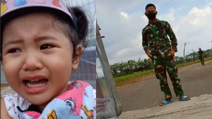 Viral Bocah Perempuan Menangis Ketakutan Lihat Pria Berseragam TNI, Tak Kenal Ternyata Ayahnya!