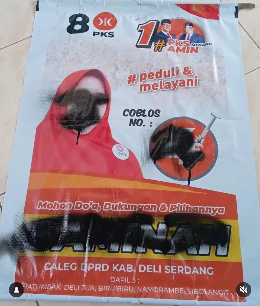 APK Caleg PKS di Kabupaten Deli Serdang Dirusak OTK, Begini Respon Calegnya