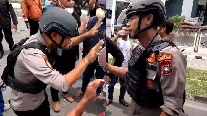 Sosok Aipda Andi Hidayat Curi Perhatian, Rela Berlutut di Depan Massa Pulau Rempang: Kita Bersaudara