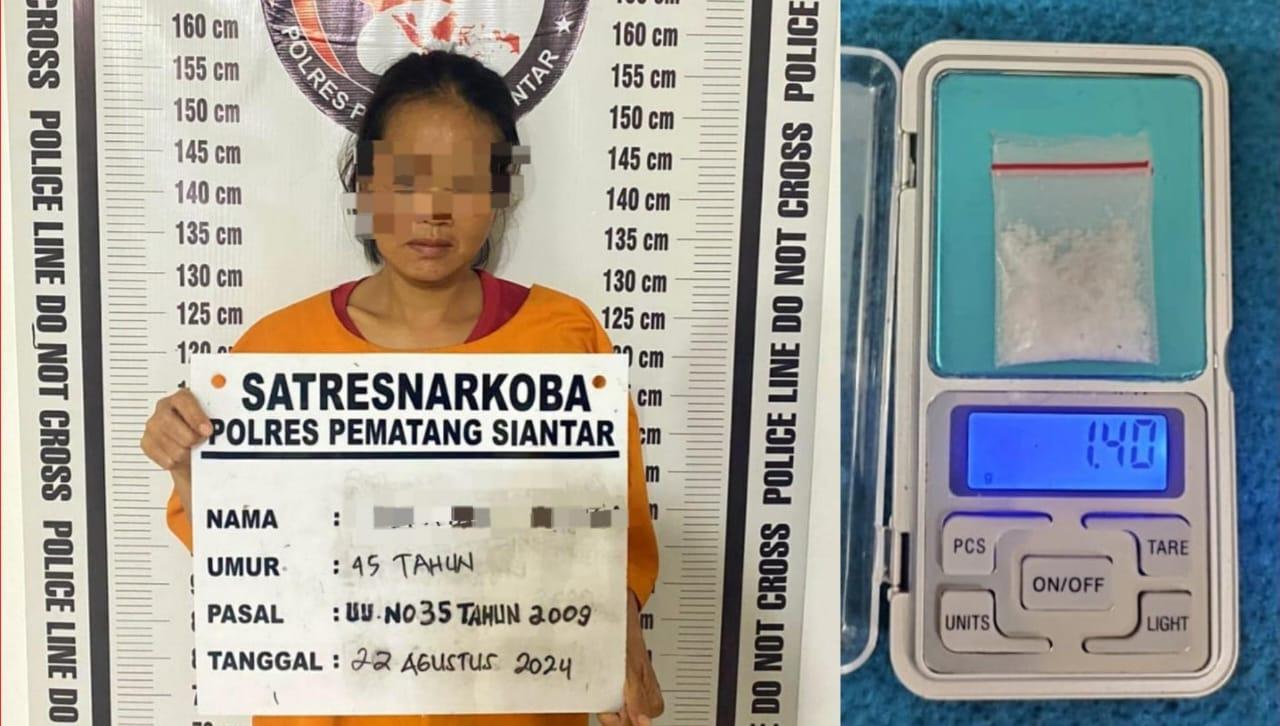 Tampang IS, Wanita yang Ditangkap Sat Narkoba Polres Pematangsiantar Karena Kedapatan Bawa Sabu