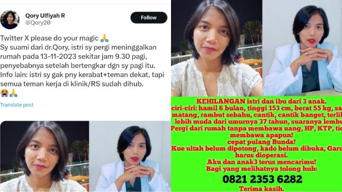 Kejanggalan Hilangnya Dokter Qory, Mendadak Ada yang Tagih Utang dengan Nominal Besar, Suami Bingung
