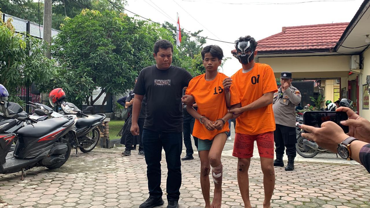 TAMPANG 2 Bandit Jalanan yang Begal Pengendara Motor di Helvetia yang Ditangkap Polisi