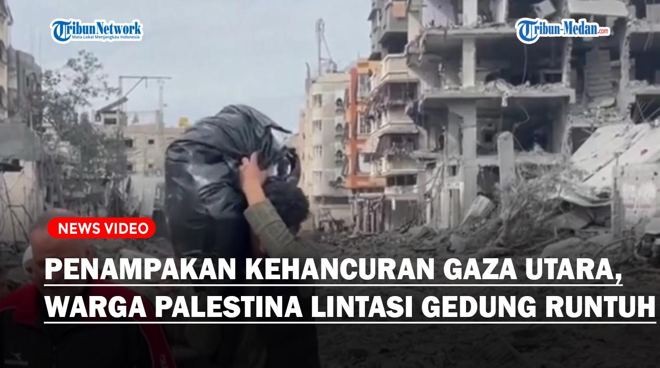Gencatan Senjata 4 Hari Antara Hamas-Israel, Begini Potret Kerusakan Kamp Pengungsian di Gaza Utara.