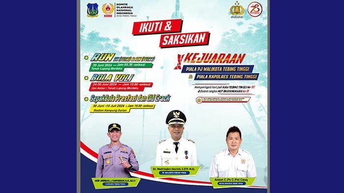 Aneka Lomba akan Meriahkan HUT Ke-78 Bhayangkara dan Hari Jadi Ke-107 Kota Tebingtinggi