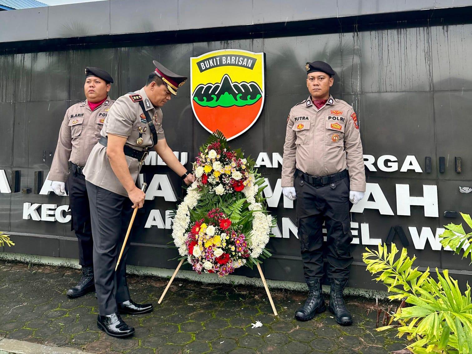 Kapolres Pelabuhan Belawan Tanamkan Nilai Juang saat Lewat Ziarah di TMP Hari Bhayangkara ke-78