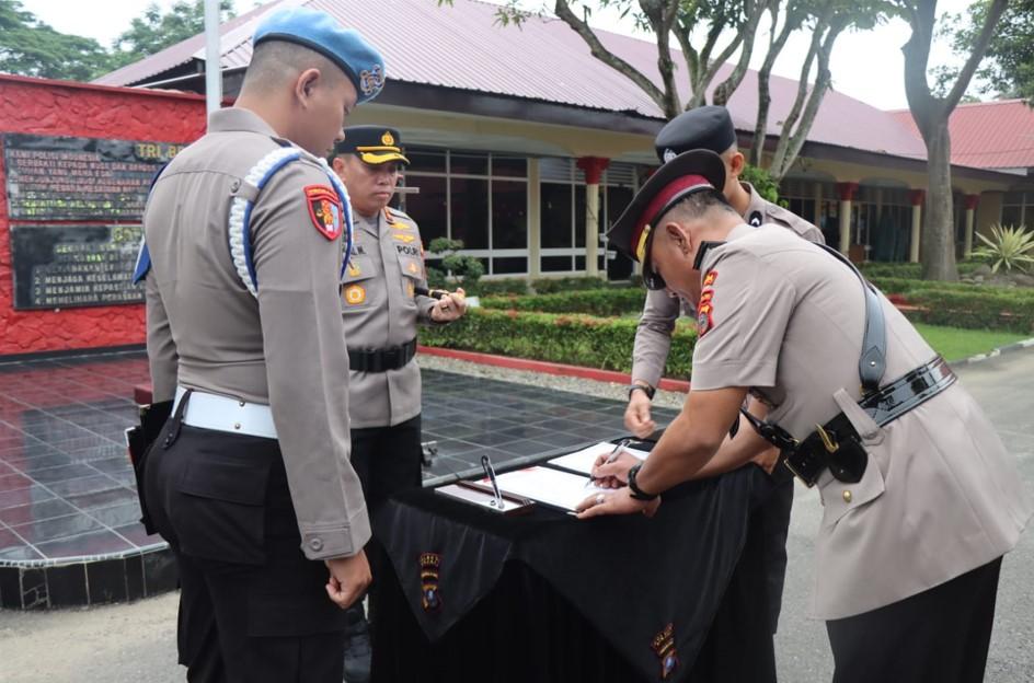 Polres Binjai Sertijab PJU, Kapolsek Binjai Utara Jadi Wakapolres Padangsidimpuan