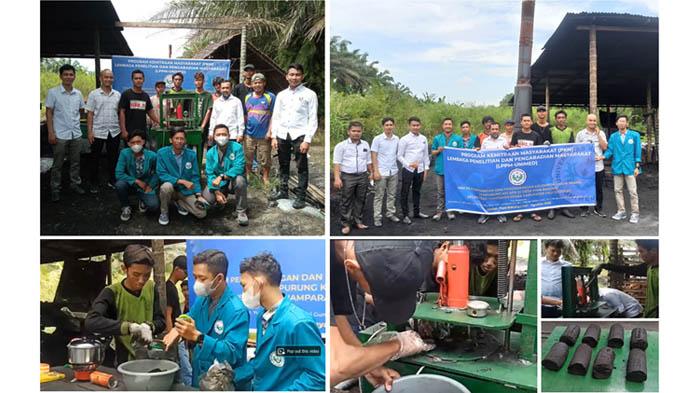 Tim PKM Unimed Bantu Warga Hamparan Perak Tingkatkan Produksi & Nilai Ekonomi Arang Tempurung Kelapa