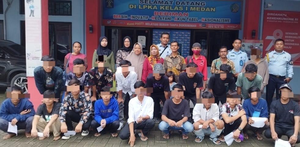 Jelang Bebas, 18 Anak Binaan LPKA Medan Diserahkan ke Bapas Medan untuk Jalani Reintegrasi
